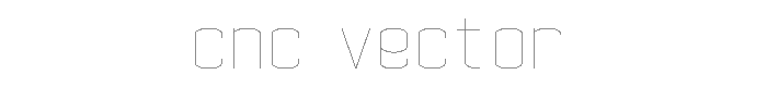 CNC Vector font